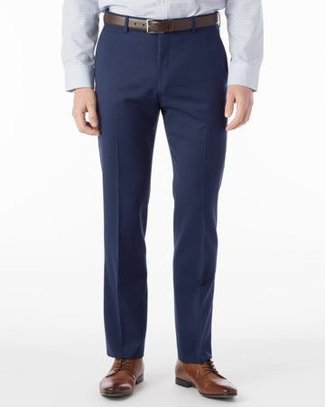 Super 120's Gabardine Flat Front Dunhill Dress Pant in Mariner by Ballin