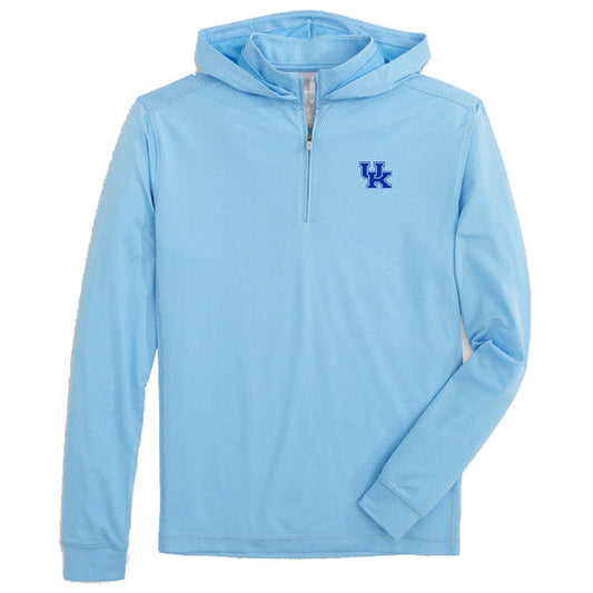 University of Kentucky Garrick PREP-FORMANCE 1/4 Zip Hoodie in Maverick by Johnnie-O