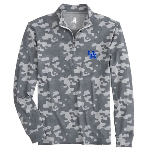 University of Kentucky Gridlock Performance Microfleece 1/4 Zip Pullover in Seal by Johnnie-O