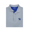 University of Kentucky Performance Crossways Polo in White/Blue/Grey by Horn Legend