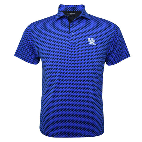 University of Kentucky Performance Bluegrass Polo in Blue/Black by Horn Legend