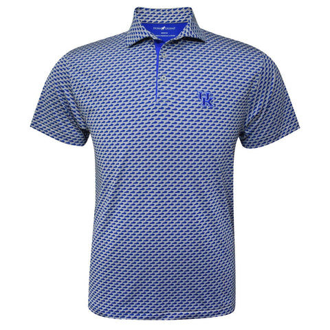 University of Kentucky Performance Bluegrass Polo in Grey/Blue by Horn Legend