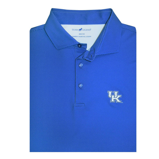 University of Kentucky Performance Dot Polo in Blue/White by Horn Legend