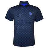 University of Kentucky Performance Skulls Polo in Black/Blue by Horn Legend