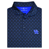 University of Kentucky Performance Skulls Polo in Black/Blue by Horn Legend