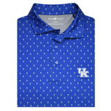 University of Kentucky Performance Skulls Polo in Blue/Grey by Horn Legend