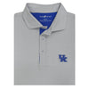 University of Kentucky Performance Medallions Polo in White/Grey/Blue by Horn Legend