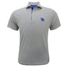 University of Kentucky Performance Medallions Polo in White/Grey/Blue by Horn Legend