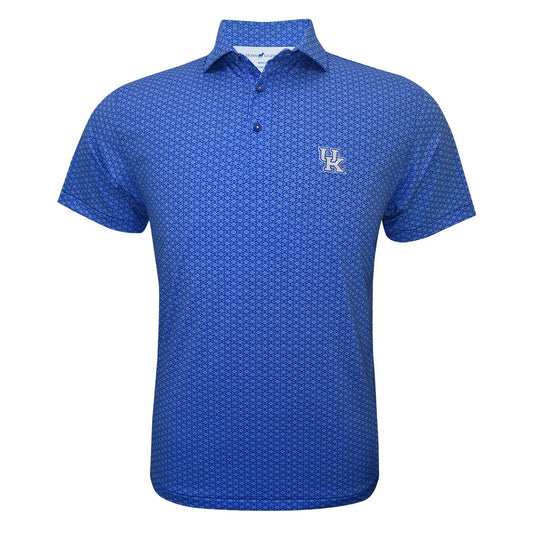 University of Kentucky Performance Brackets Polo in Blue/White by Horn Legend