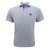 University of Kentucky Performance Aztec Polo in White/Grey/Blue by Horn Legend