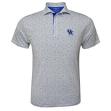 University of Kentucky Performance State Polo in White/Blue by Horn Legend