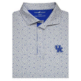 University of Kentucky Performance State Polo in White/Blue by Horn Legend