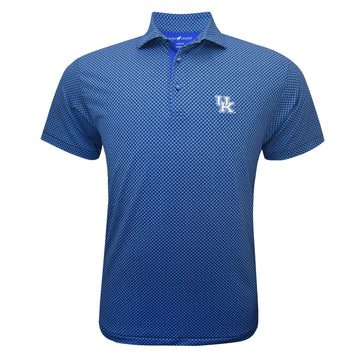 University of Kentucky Performance Mosaic Polo in Black/Blue/White by Horn Legend
