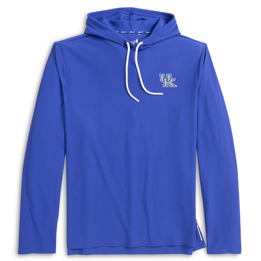 University of Kentucky Hoppin Performance Drawstring Hoodie in Royal by Johnnie-O