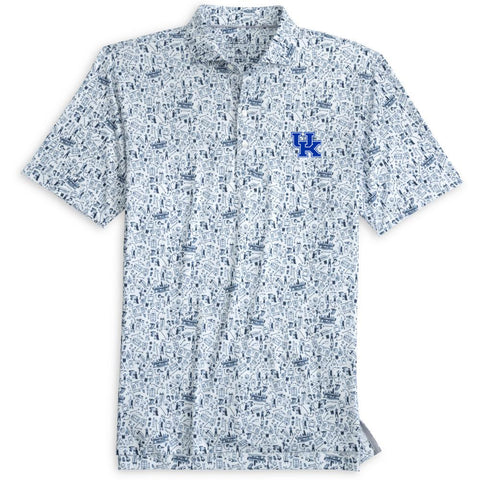 University of Kentucky Hoop There It Is Polo in Midnight Navy by Johnnie-O