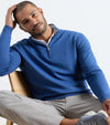 Coolspun Lite Cotton Quarter-Zip Sweater in Windsor Blue by Peter Millar