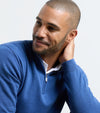 Coolspun Lite Cotton Quarter-Zip Sweater in Windsor Blue by Peter Millar