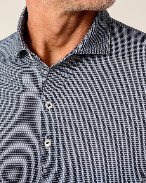 Hicks Performance Jersey Polo in Black by Johnnie-O