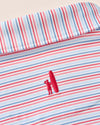 Kamdon Stripe Performance Jersey Polo in Lobster by Johnnie-O