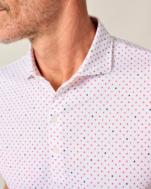 Gambit Performance Jersey Polo in White by Johnnie-O