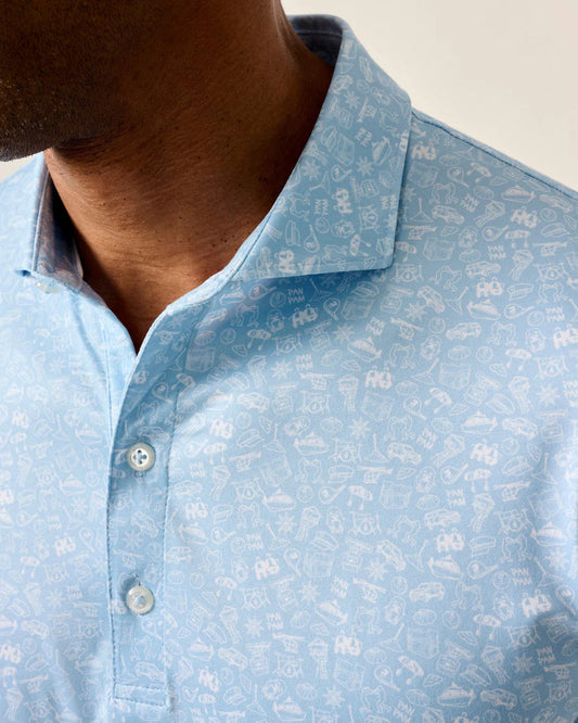 Wine Mixer Featherweight Performance Polo in Kona by Johnnie-O