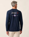 Coastal Way Long Sleeve Pocket T-Shirt in Navy by Johnnie-O
