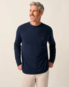 Coastal Way Long Sleeve Pocket T-Shirt in Navy by Johnnie-O