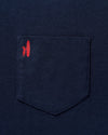 Coastal Way Long Sleeve Pocket T-Shirt in Navy by Johnnie-O