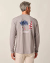 US Palm Long Sleeve Pocket T-Shirt in Steel by Johnnie-O