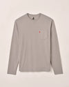 US Palm Long Sleeve Pocket T-Shirt in Steel by Johnnie-O