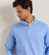 Perth Basketweave Performance Quarter-Zip in Cottage Blue by Peter Millar