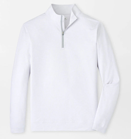 Perth Basketweave Performance Quarter-Zip in White by Peter Millar