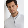 Perth Basketweave Performance Quarter-Zip in White by Peter Millar