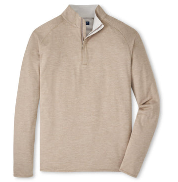Stealth Performance Quarter-Zip in Biscotti by Peter Millar