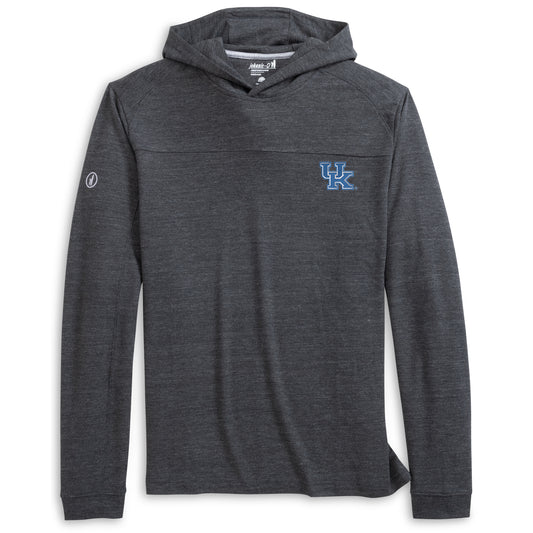 University of Kentucky Remmy Lightweight Performance Hoodie in Black by Johnnie-O