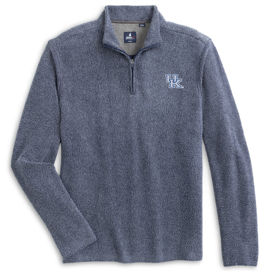 University of Kentucky Dion Sherpa 1/4 Zip Pullover in Navy by Johnnie-O