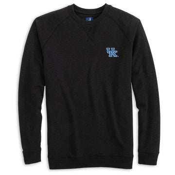 University of Kentucky Freeman Crewneck Fleece Sweatshirt in Black by Johnnie-O