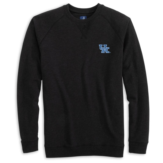 University of Kentucky Freeman Crewneck Fleece Sweatshirt in Black by Johnnie-O
