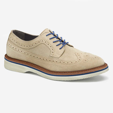 Jenson Longwing in Taupe Italian Suede by Johnston & Murphy