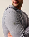 Watters DriRelease Performance 1/4 Zip Hoodie in Seal by Johnnie-O