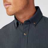 City Flannel Dress Shirt in Navy Heather by Mizzen+Main