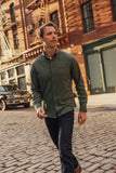 City Flannel Dress Shirt in Spruce Heather by Mizzen+Main