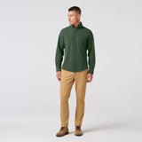 City Flannel Dress Shirt in Spruce Heather by Mizzen+Main