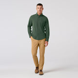 City Flannel Dress Shirt in Spruce Heather by Mizzen+Main