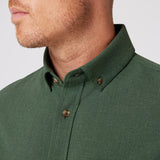 City Flannel Dress Shirt in Spruce Heather by Mizzen+Main