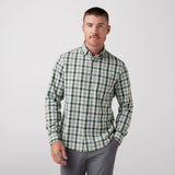 City Flannel Dress Shirt in Spruce Multi Check by Mizzen+Main