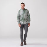 City Flannel Dress Shirt in Spruce Multi Check by Mizzen+Main