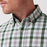 City Flannel Dress Shirt in Spruce Multi Check by Mizzen+Main