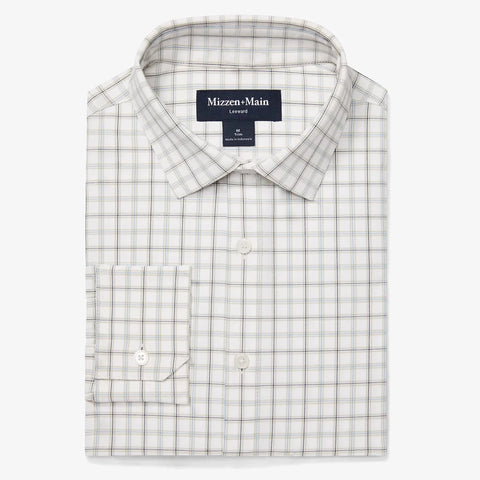 Leeward Dress Shirt in White Eric Plaid by Mizzen+Main