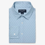 Leeward Dress Shirt in Steel Blue Multi Dot by Mizzen+Main